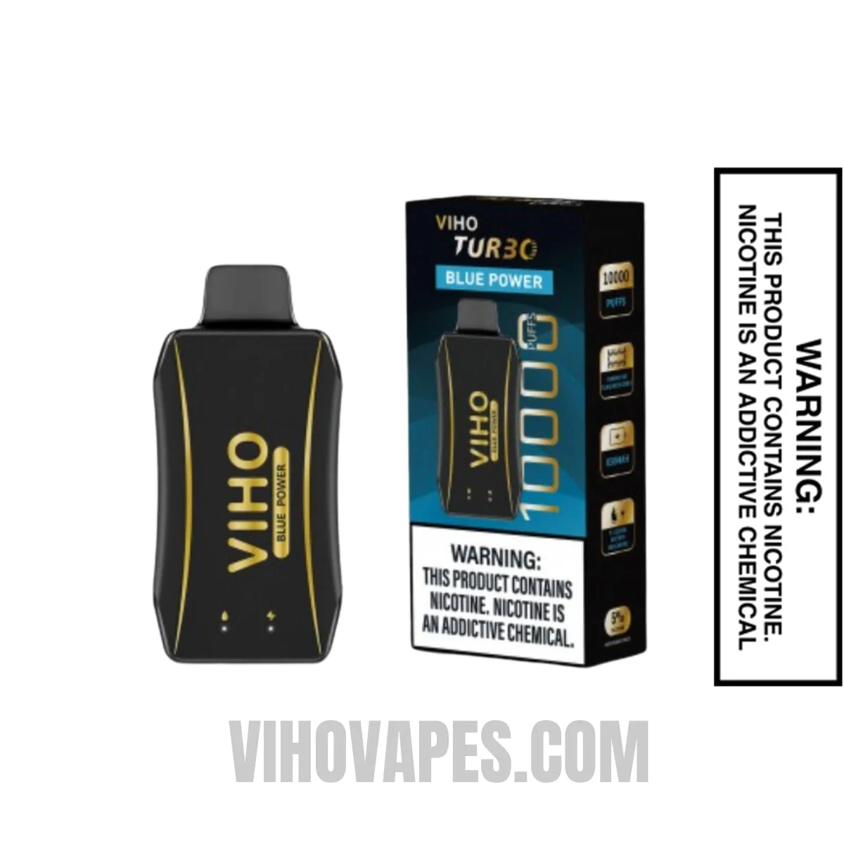 Blue Power VIHO Turbo Vape 10000 Puffs With Package Box