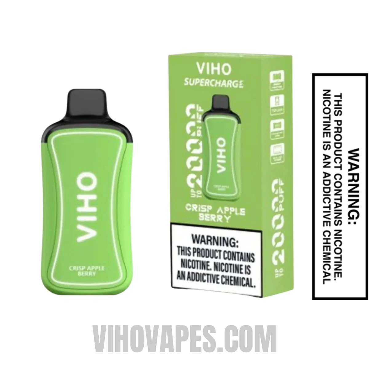 Crisp Apple Berry VIHO Supercharge 20000 Puffs Vape With Package Box