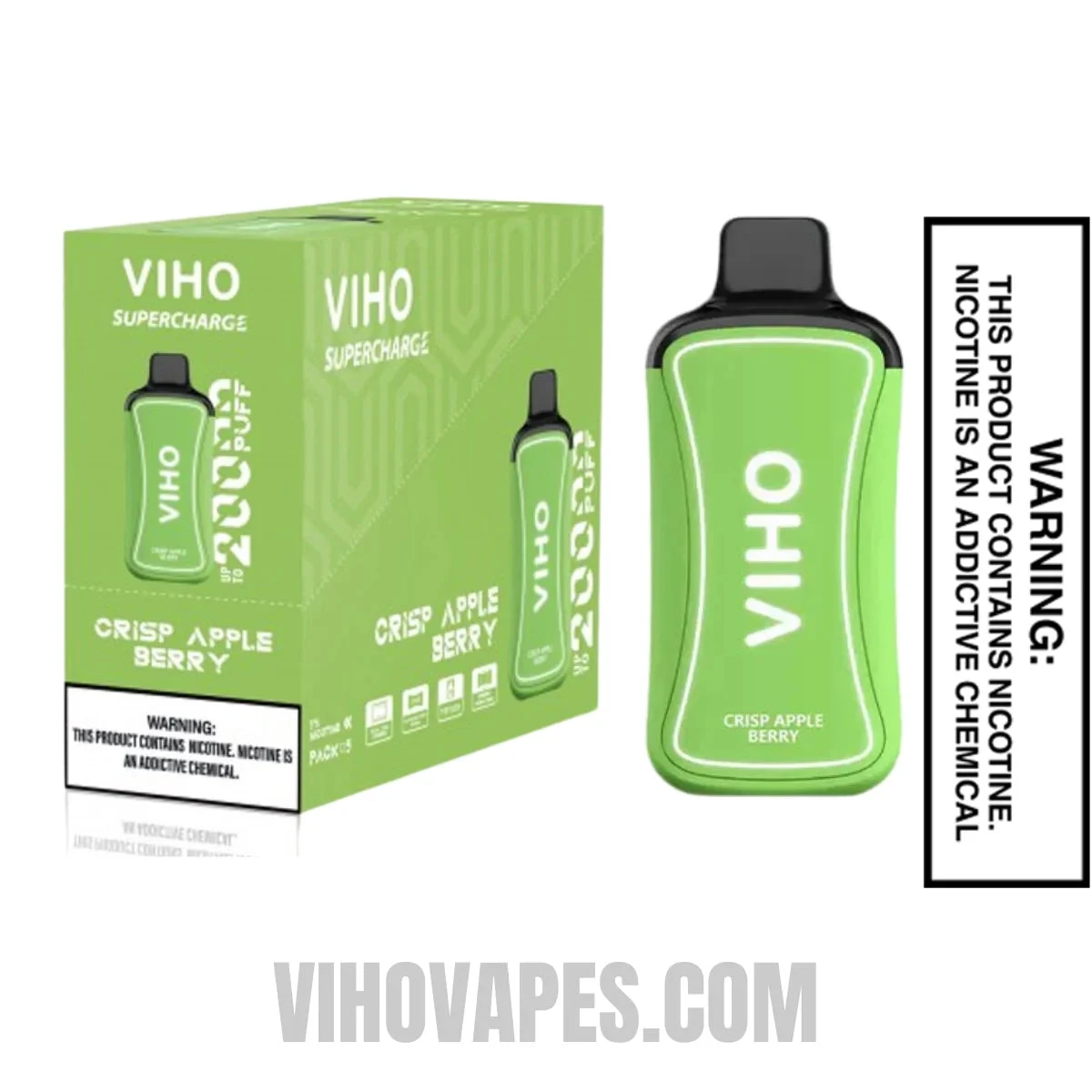 Crisp Apple Berry VIHO Supercharge 20000 Puffs Vape with Bundle Pack