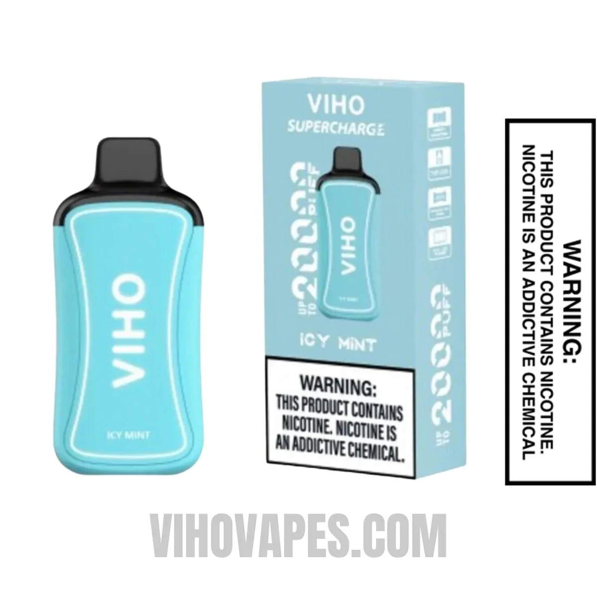 Icy Mint VIHO Supercharge 20000 Puffs Vape With Package Box