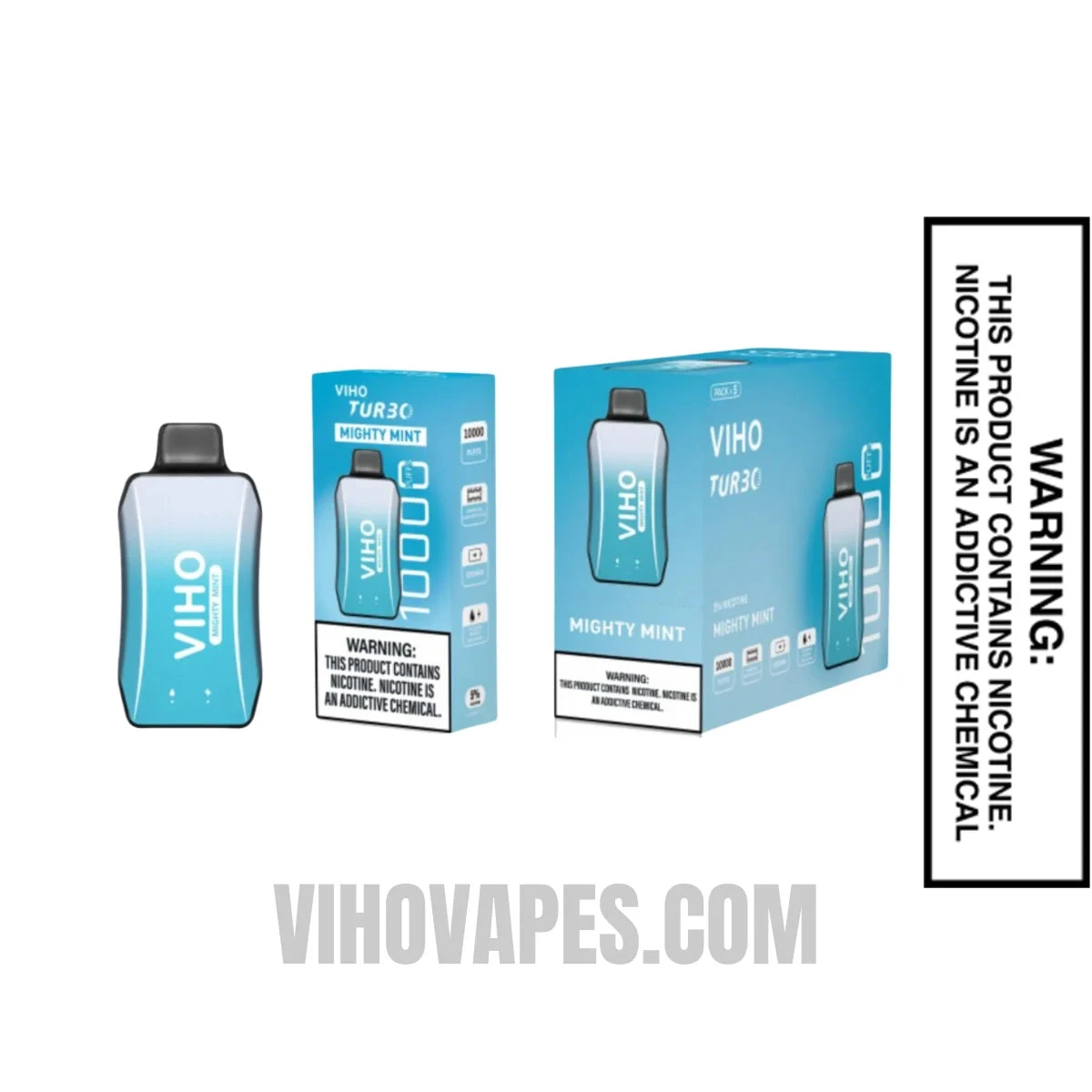 Mighty Mint VIHO Turbo Vape 10000  Puffs With Bundle Pack
