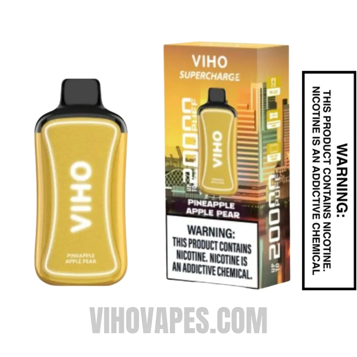 Pineapple Apple Pear VIHO Supercharge 20000 Puffs Vape With Package Box