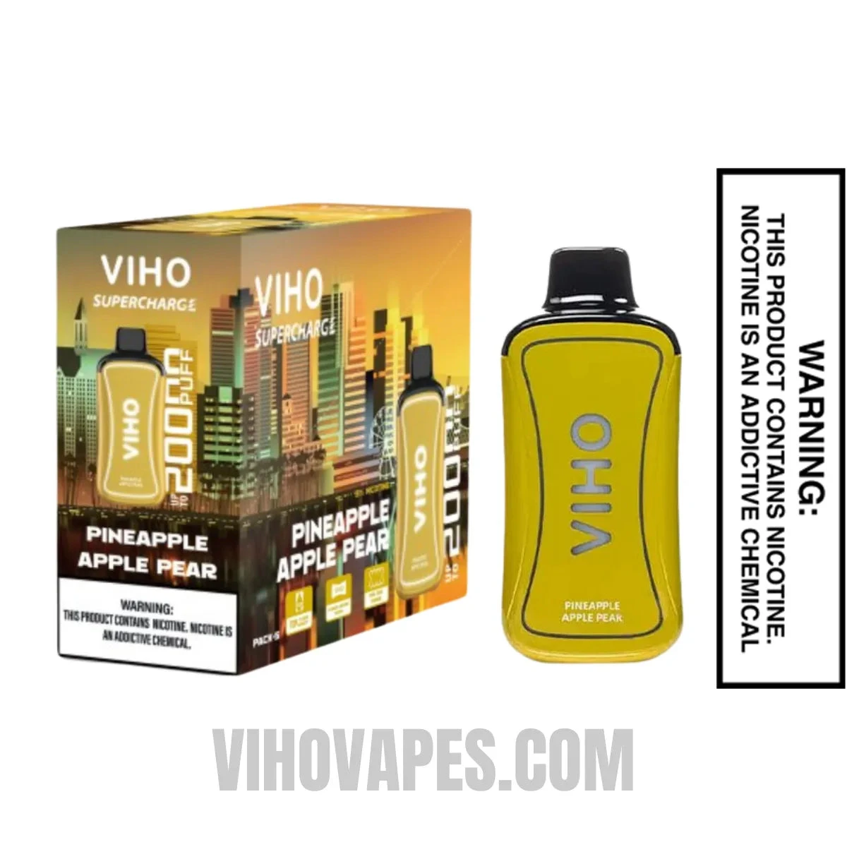 Pineapple Apple Pear VIHO Supercharge 20000 Puffs Vape with Bundle Pack