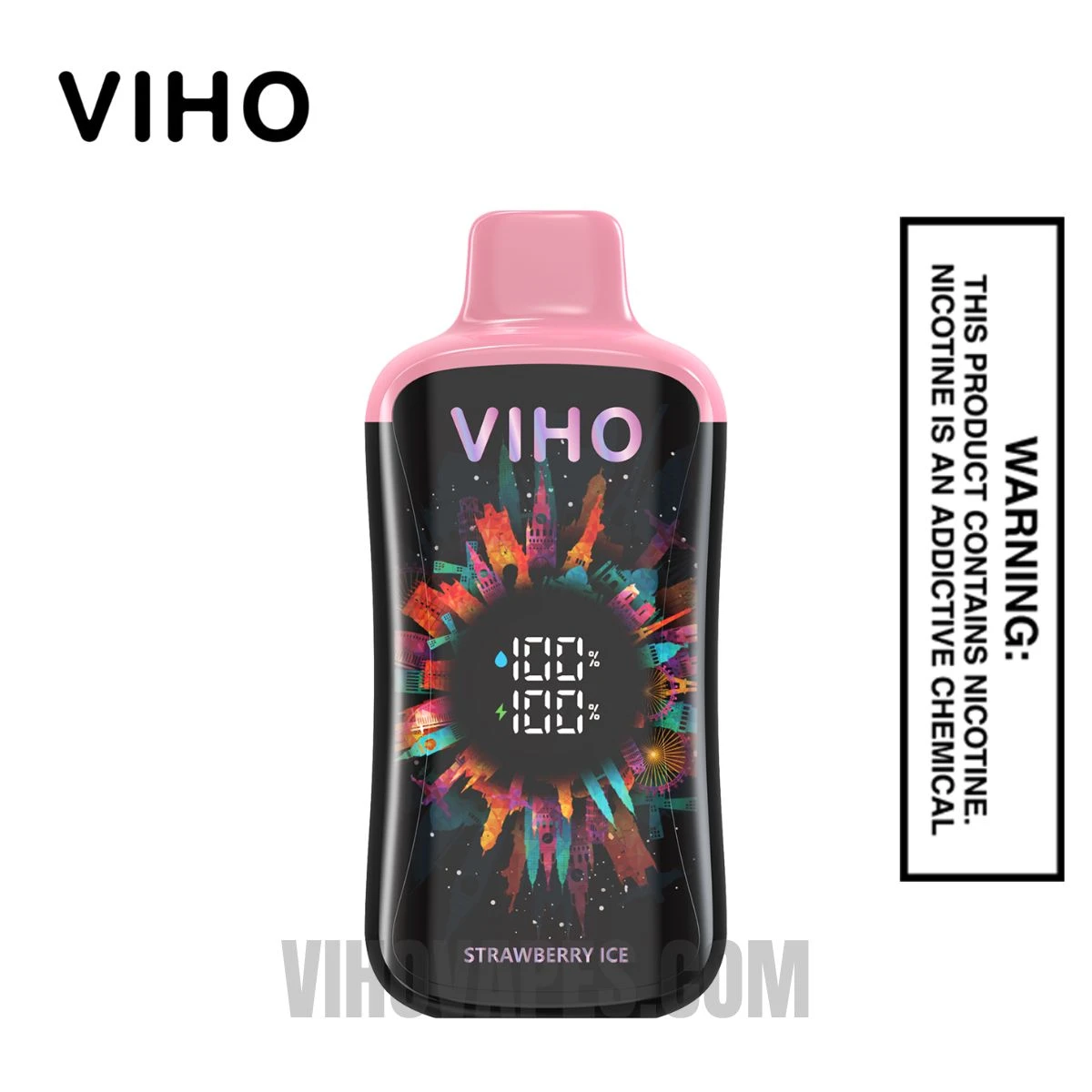 Viho Strawberry Ice Supercharge Pro Vape 20000 Puffs