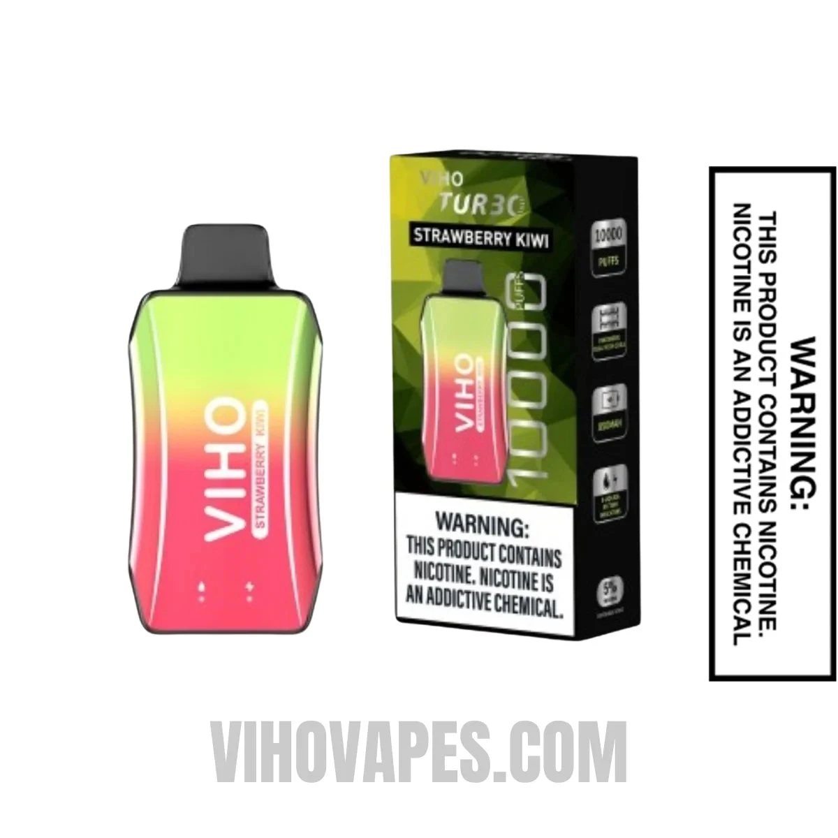 Strawberry Kiwi VIHO Turbo Vape 10000 Puffs With Package Box