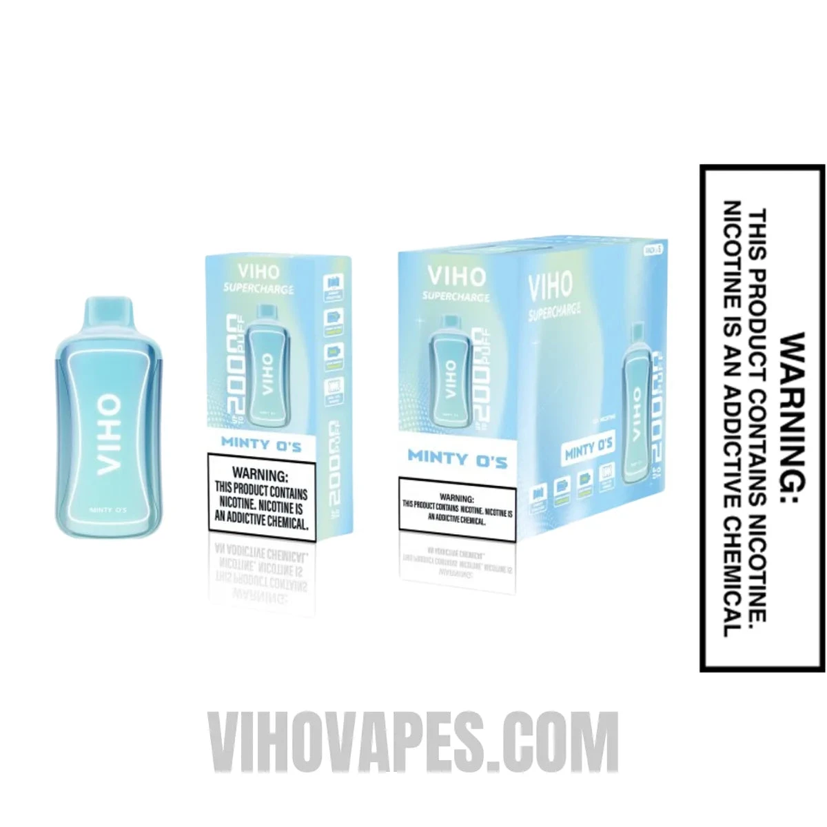 Viho Minty O's Supercharge Vape 20000 Puffs with Bundle Pack