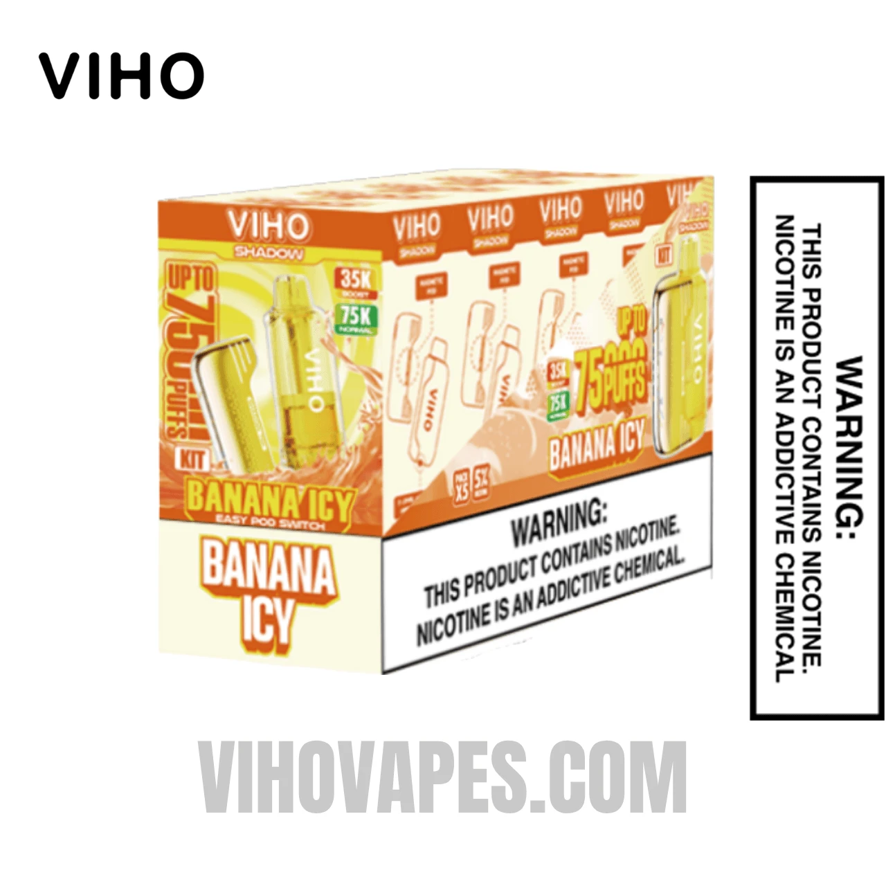 Banana Icy VIHO Shadow 75K Vape Kit With Bundle Pack