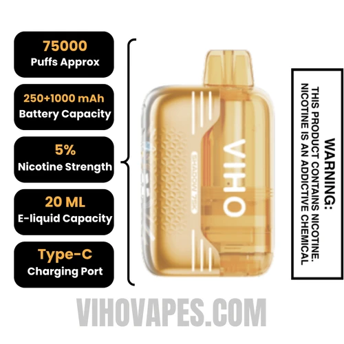 Mexico Mango VIHO Shadow 75K Vape Kit Specifications
