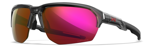 WX JAKL |  Gloss Crystal Grey Frame with CAPTIVATE Non-Polarized Red Mirror Lenses