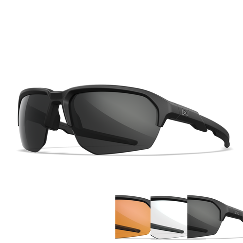 WX JAKL | Matte Black Frame with Lens Pack: Grey/Clear/Rust Lenses