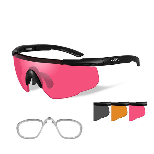 Wiley X Saber Advanced | Vermillion Three Lens + RX Insert (PTX) and Prescription Lens