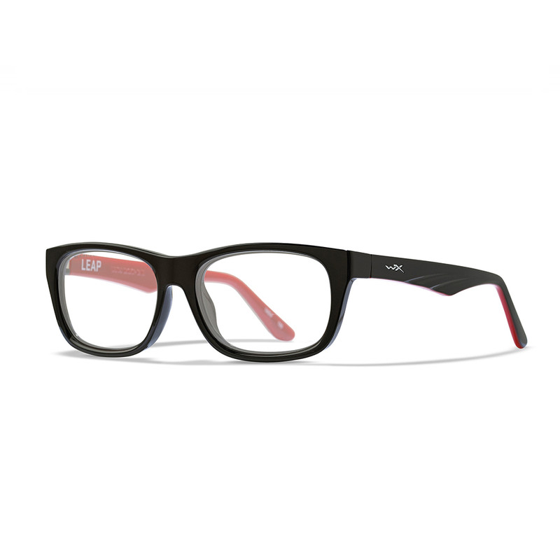 Wiley X Leap | Clear Lens w/ Black Mars Red Frame