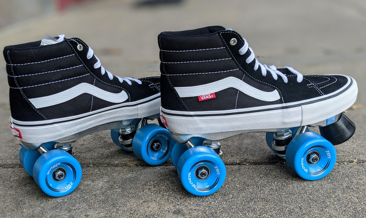 Vans Custom Roller skates - Sk8 - Hi Pro Black / White
