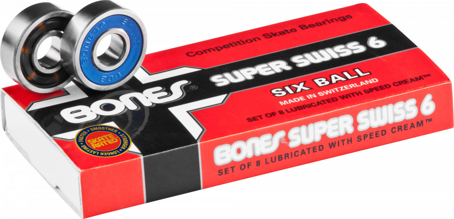 Bones Bearings - Super Swiss 6 Bearings ( 8 pack ) 608 8 mm