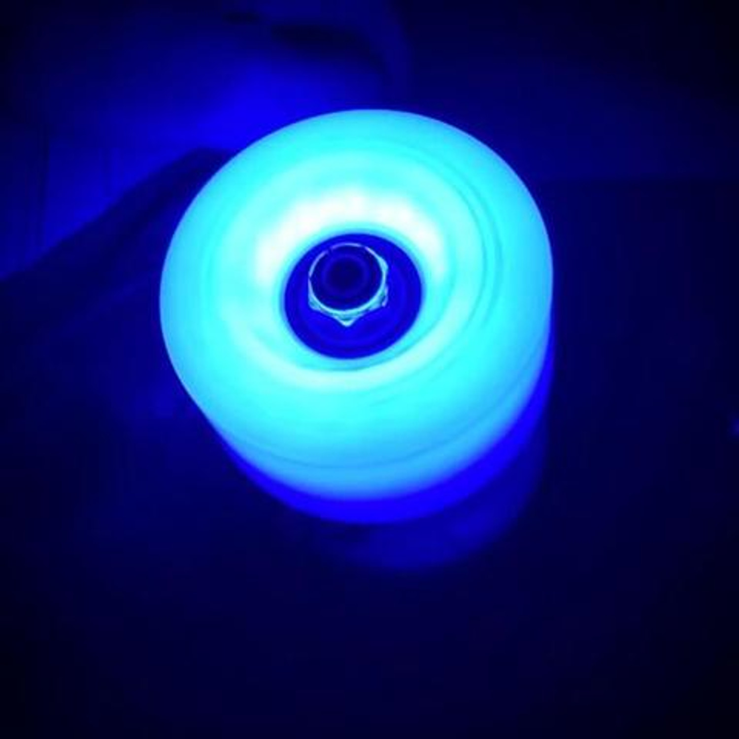 - Glow Light Up LED Roller Skate Wheels ( Tickle Blue ) - set of 4