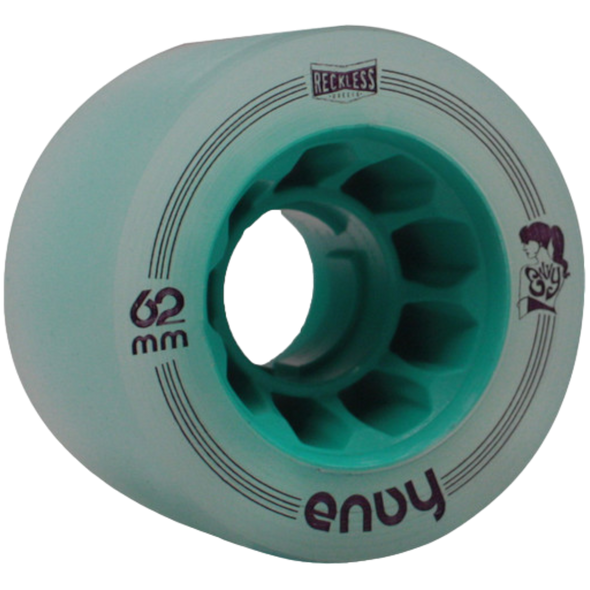 Reckless Wheels - Turquoise Envy 62mm Derby Wheel - Sold Individually