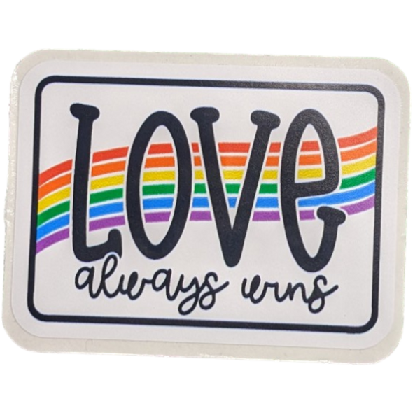 Love Always Rainbow Sticker - Small - 1.5" x 1"