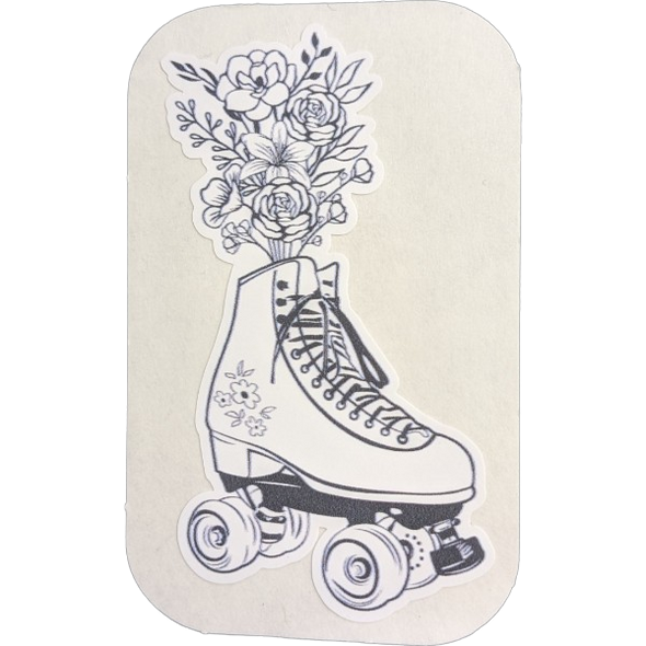 Flower Skate Sticker  - 3" x 2"