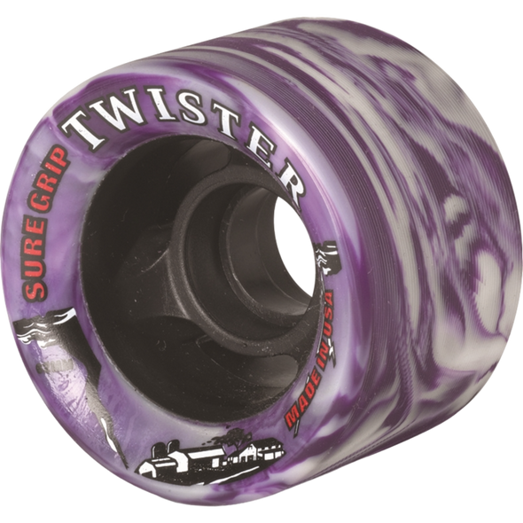 Sure Grip - Twister 62mm 92a Purple/White Swirl ( Set of 8 Wheels )