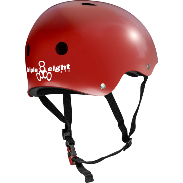 Triple 8 - Scarlet Red Glossy The Certified Sweatsaver Helmet