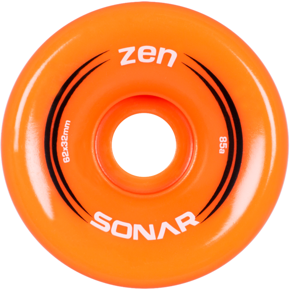 Sonar - Orange Zen Outdoor Wheel and Long Stem Watermelon Gumball Toe Stop Bundle