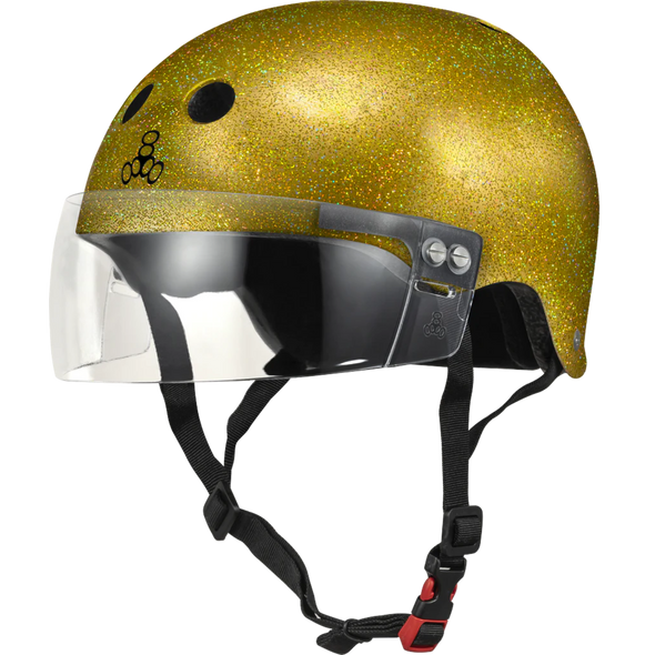 Triple 8 - Gold Glitter The Certified Sweatsaver Visor Helmet