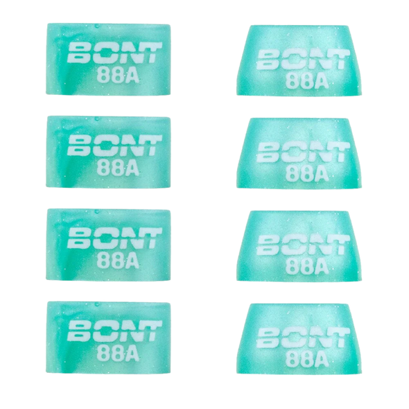 Bont - Misty Teal 88a replacement Cushions ( 4 Top Cone / 4 Bottom Barrel )