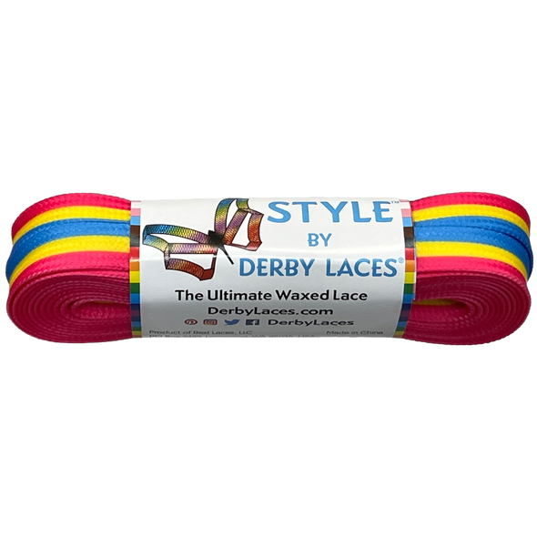 Derby Laces - Pan Stripe Pride - Style ( Waxed )