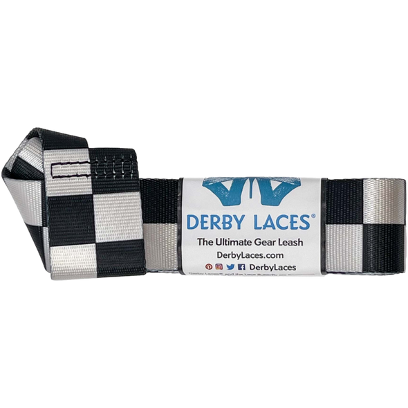 Derby Laces - Checkered Black and White Skate Leash - Gear Leash
