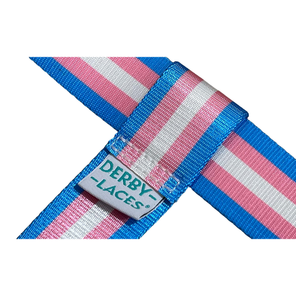 Derby Laces - Trans Stripe Pride Skate Leash - Gear Leash