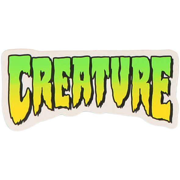 Creature - Green and Yellow Logo Sticker - 3"