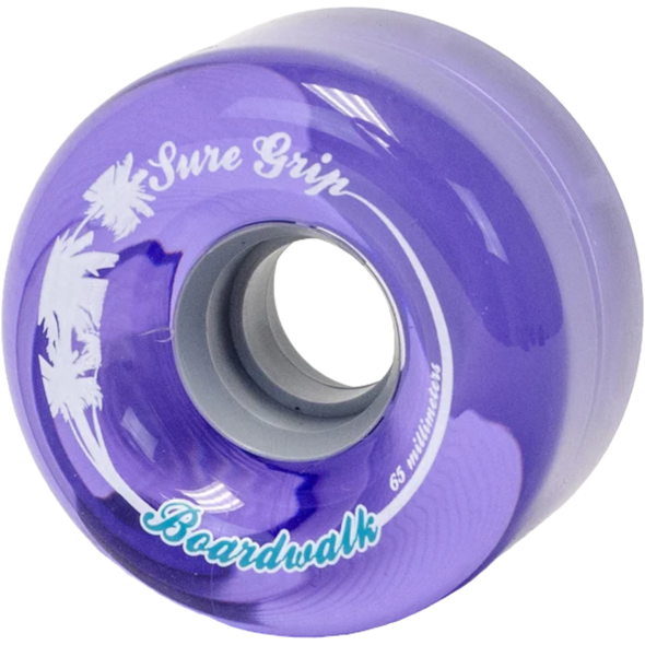 Sure Grip - Clear Purple Boardwalk 65mm Outdoor Wheels 78A ( 4 pack )