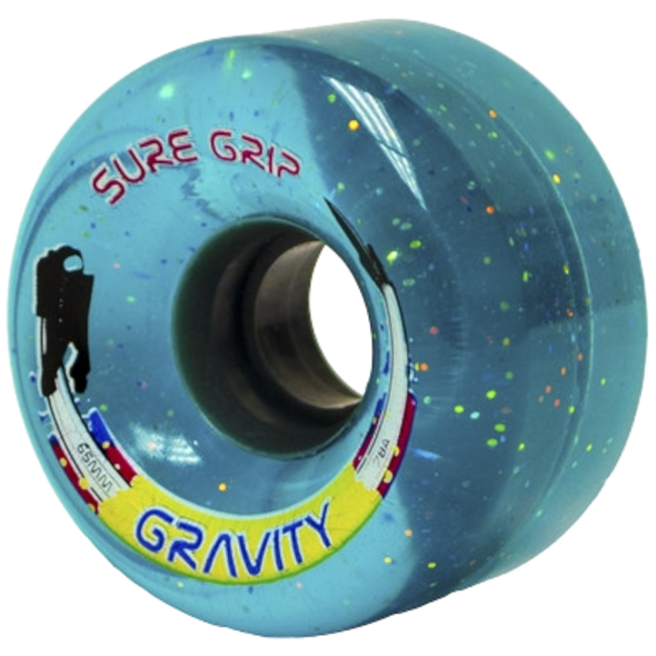 Sure Grip - Gravity Blue Glitter 65mm Outdoor Wheels ( 8 pack )