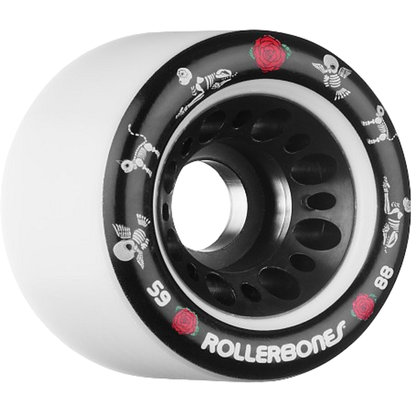 Rollerbones - Pet Day of the Dead Black (59x88a) Roller Derby Wheels (4 pack)