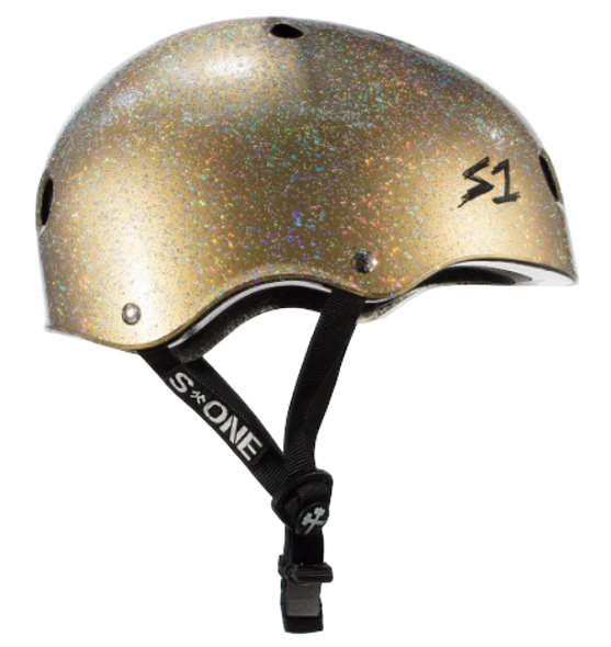 S1 Lifer Helmet  - Gold gloss Glitter | Adult Skate Helmets from S-One
