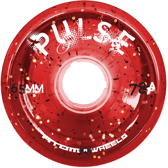 Atom Wheels - Pulse Red "Glitter" Limited Edition - set of 4 outdoor