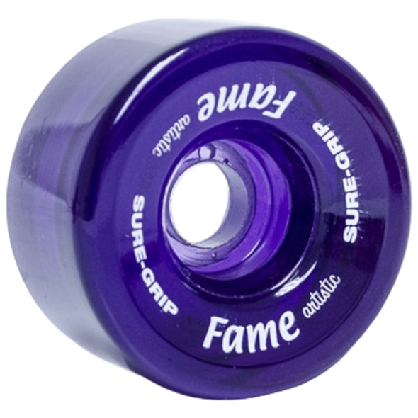 Sure Grip - Clear Purple Fame Artistic roller skate wheels ( 8 pack )