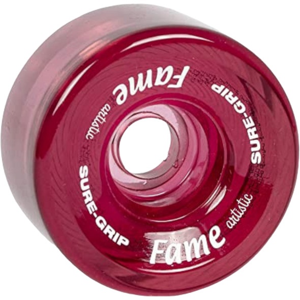 Sure Grip - Clear Pink Fame Artistic roller skate wheels ( 8 pack )