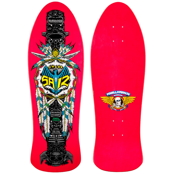 Powell Peralta - 10.0 Steve Saiz Totem Re-issue Skateboard Deck  - Pink