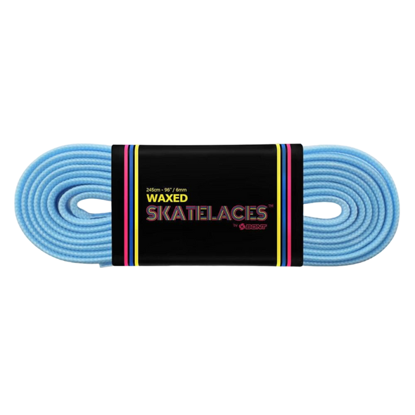 Bont - 6mm Tickle Blue Waxed Skate Laces