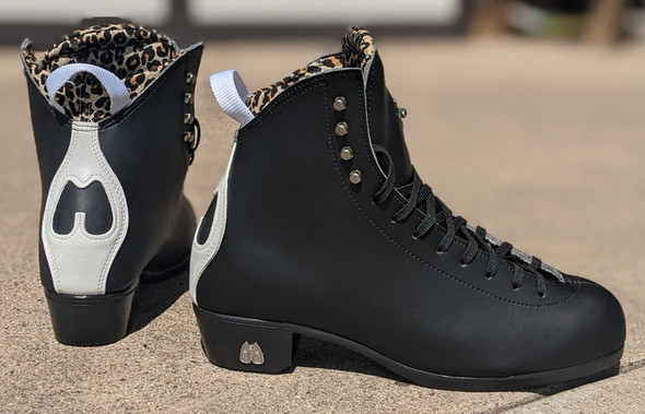 Moxi Skates -  Custom Vegan Black / White Jack Boots & Skate Packages