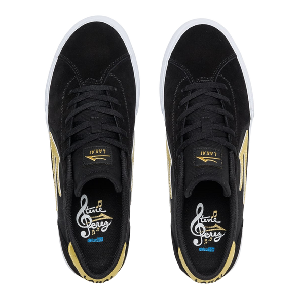 Lakai footwear - Flaco 2 Black/Gold Suede - Skate Shoes
