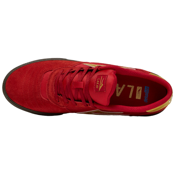 Lakai Footwear - Cambridge Size 12  Red / Gum Suede Skate Shoes