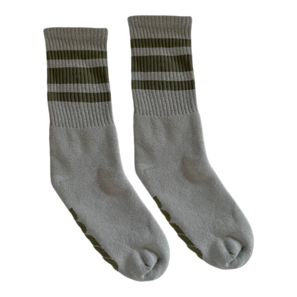 Socco -  Scout Green Striped Socks | Marine Green