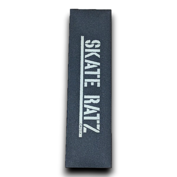 Skate Ratz - Grizzly Grey Logo Griptape Sheet 9 x 33 inch