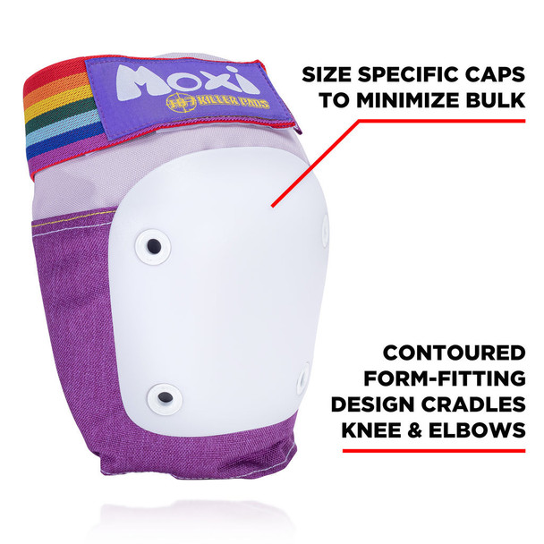 187 Killer Pads - Moxi Lavender Super Six Pack - Size L/XL (Unpackaged) Adult Knee Elbow & Wrist Safety Gear Set