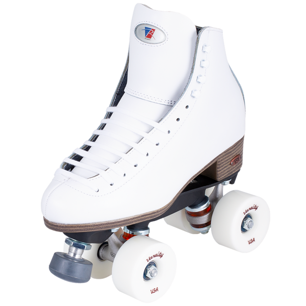 Riedell Skates - White 120 Raven | Indoor Rink Skates