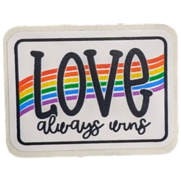 Love Always Rainbow Sticker - Large - 3" x 2.5"