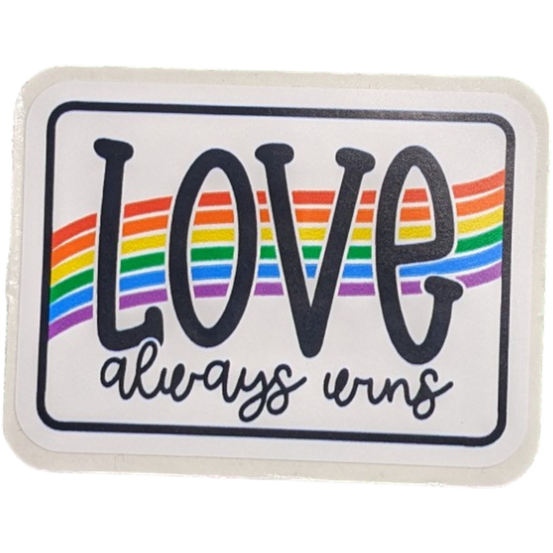 Love Always Rainbow Sticker - Large - 3" x 2.5"