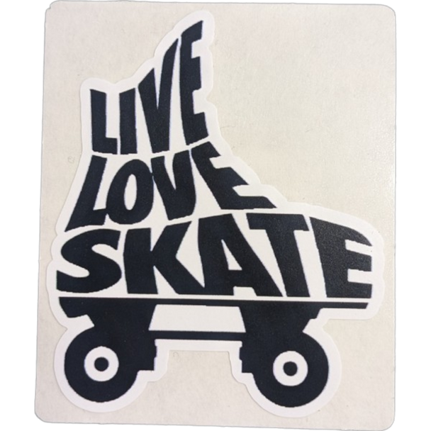 Live Love Skate Sticker - 3" x 2.5"